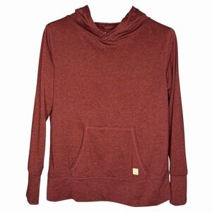 Vuori Women Small Halo Performance Pullover Hoodie Dreamknit Brown EUC